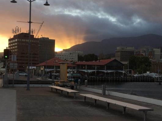 Sonnenuntergang Hobart